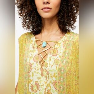 Yellow free people dress